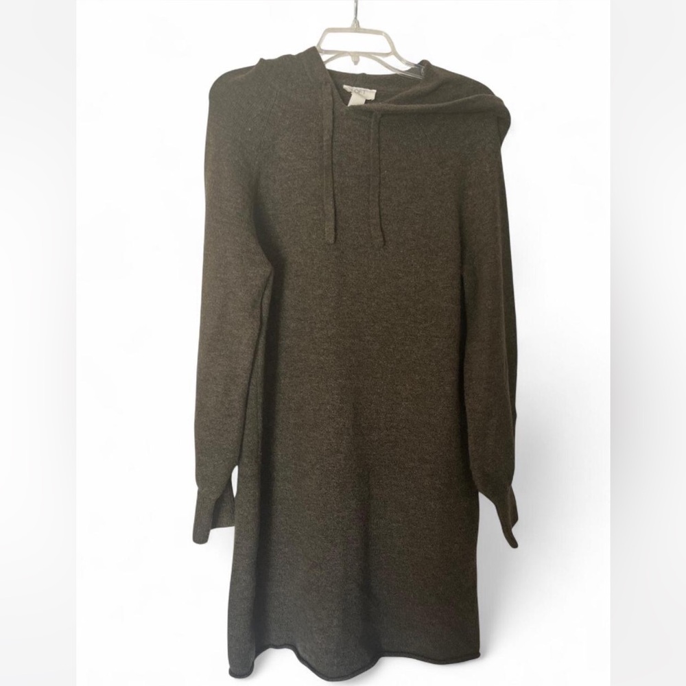 LOFT Outlet Cozy Hooded Sweater Dress, Size Medium, good preowned condition